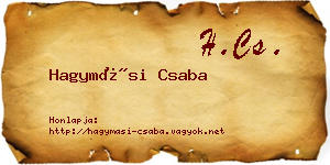Hagymási Csaba névjegykártya